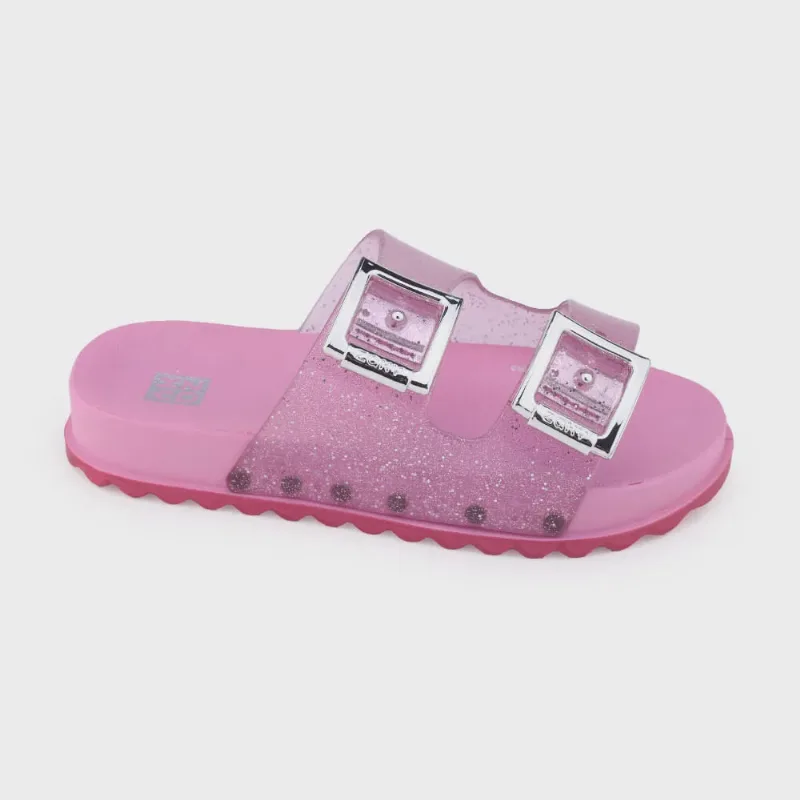 Chinelo inf mna Zaxy Partner 18913 Gliter tira brilho fivela
