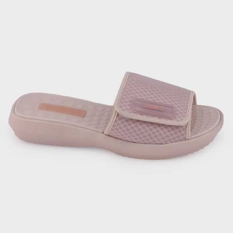 Chinelo fem Azaleia 18903 Carine Slide tira aderente nude