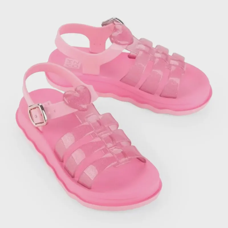 Sandália infantil mna Zaxy 18968 Grendene Power love Glitter
