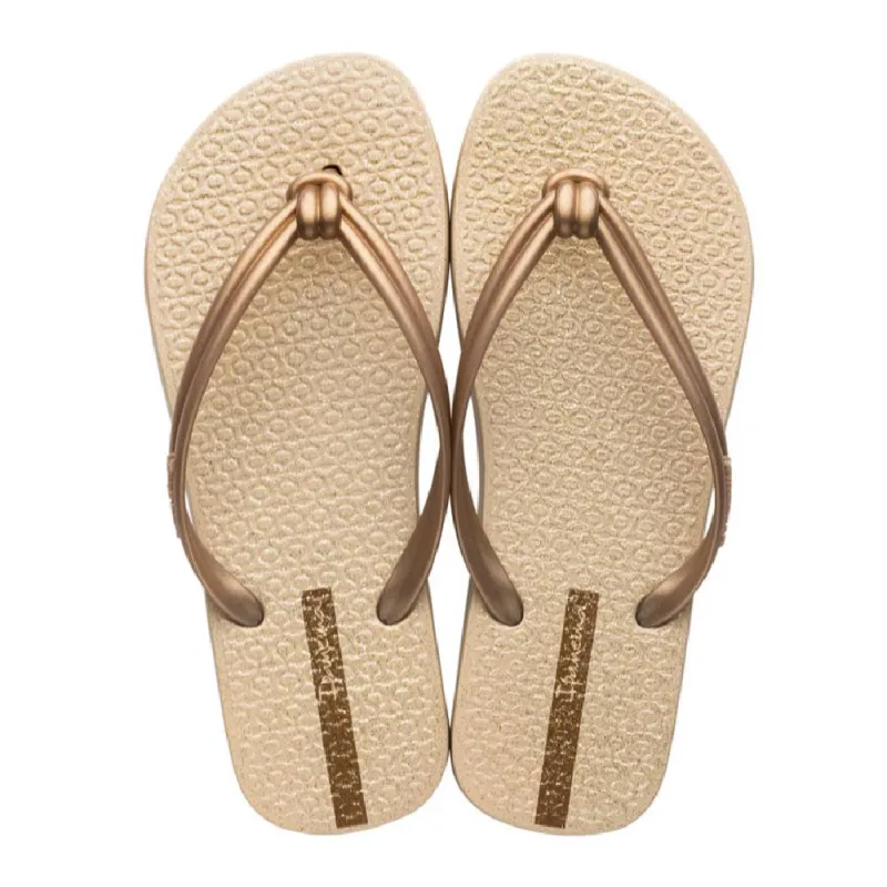 Sandália Ipanema Feminina Elo Chic Bege/Ouro 35 - IPANEMA