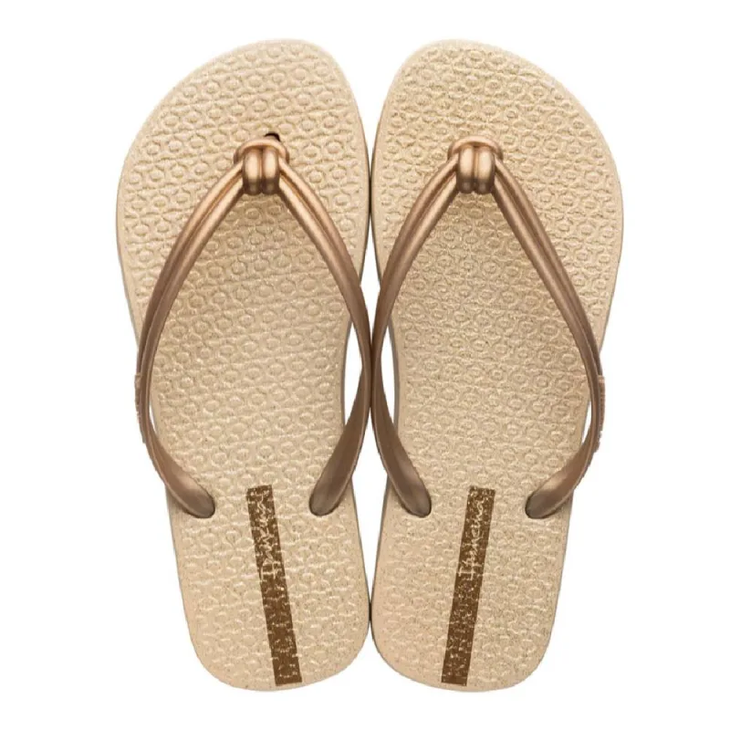 Sandália Ipanema Feminina Elo Chic Bege/Ouro 37/38 - IPANEMA