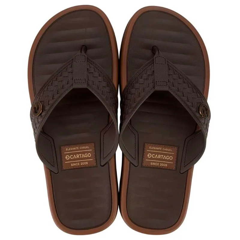 Chinelo Masculino Cartago Coimbra 12285 Marrom 42