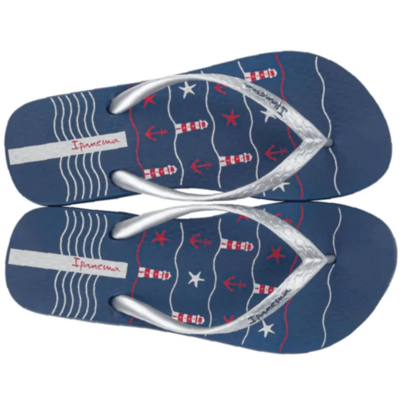 Sandália Ipanema Feminina Oasis Azul/Prata 36 - IPANEMA - Vestuário