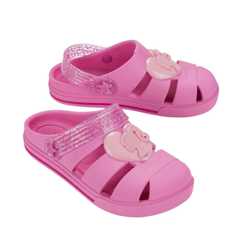 Sandalia Infantil Babuche Menina Barbie Heart Grendene 23145