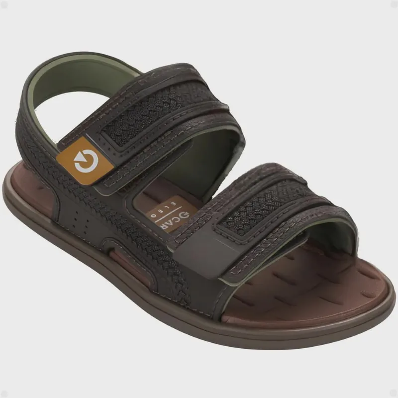 Sandália Infantil Cartago Malta Juvenil Marrom com Tiras Autocolantes - Conforto, Versatilidade, Estilo Resistente e Durável para Crianças