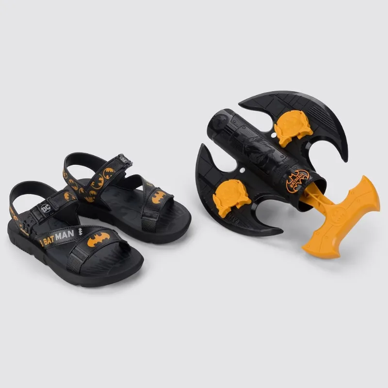 Sandália Menino Grendene Kids Batman Preto/Amarelo 23111