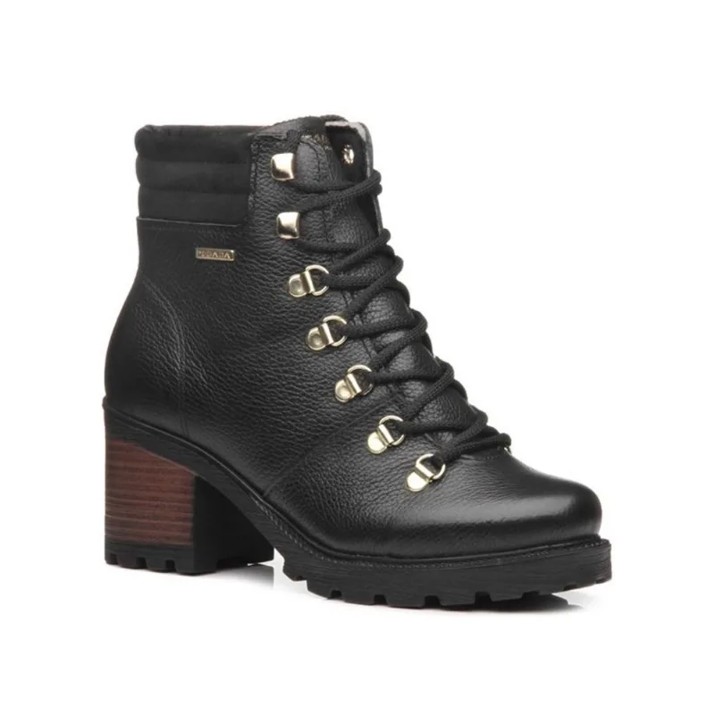 Bota Coturno Feminino Pegada Couro
