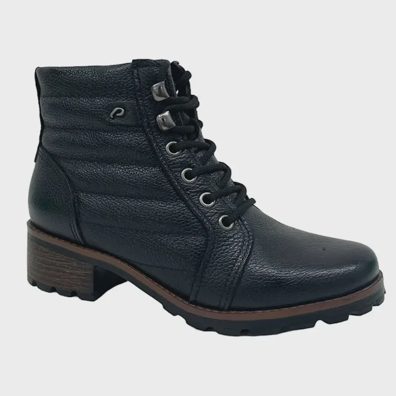 Bota coturno pegada feminino forrada couro 281413