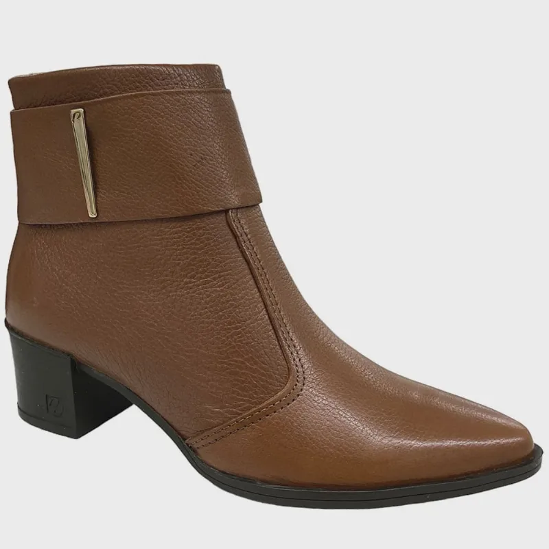Bota Feminina Pegada Salto Baixo Cb Burnished Marrom 280501
