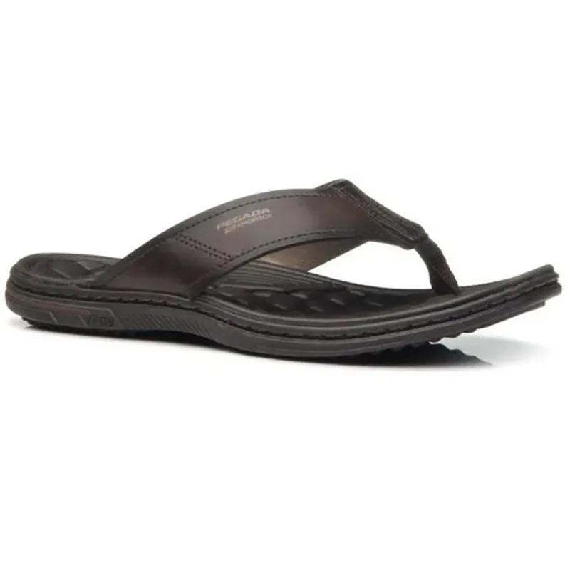 Chinelo Em Couro Pegada 133301 Masculino