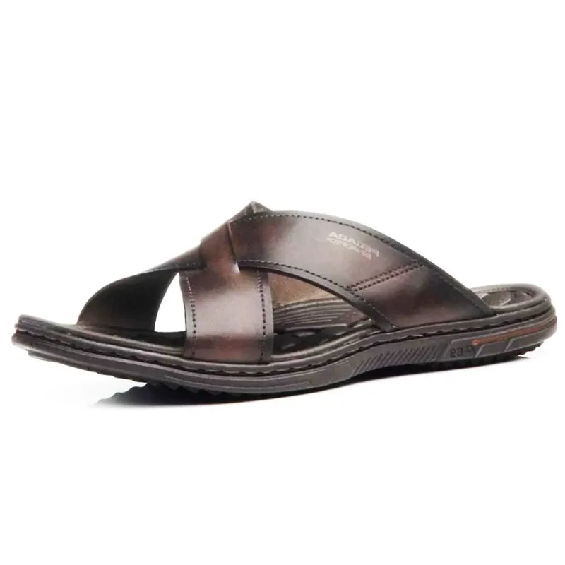 Chinelo Em Couro Pegada 133302 Masculino