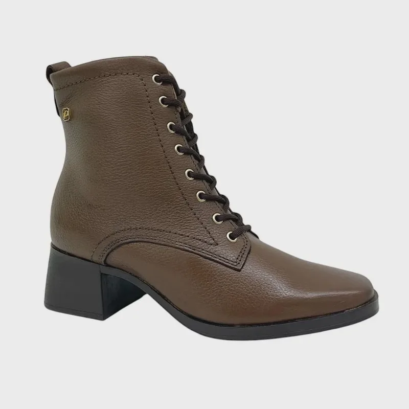 Bota casual fem pegada couro forro interno 282305 - pegada