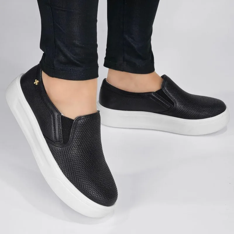 Tênis Pegada Feminino em Couro Slip On 211229 - Pegada - Moda