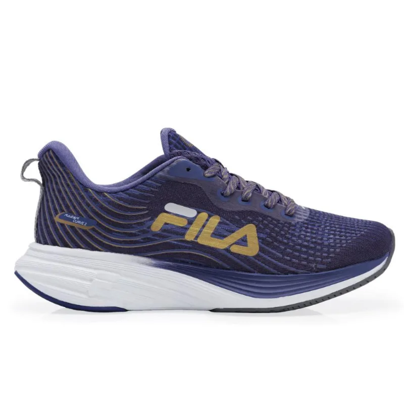 Tênis Fila Racer Curve 2 Roxo e Dourado