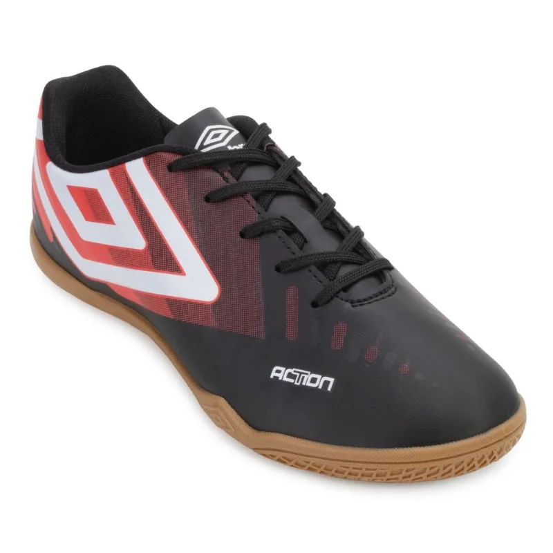 Chuteira Futsal Umbro Action UM24 39 / Preto/Vermelho