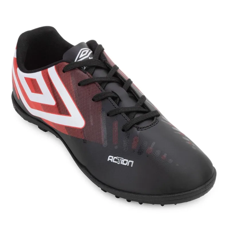Chuteira Society Umbro Action UM24 39 / Preto/Vermelho