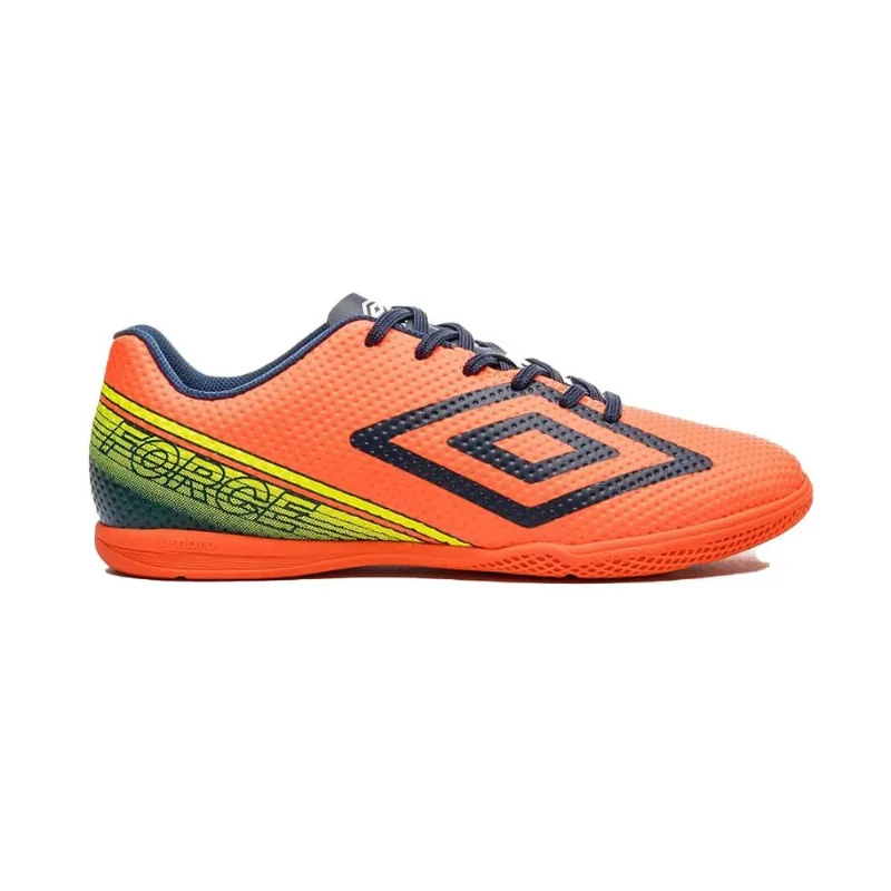 Chuteira Futsal N°41 Umbro Force Coral Marinho Limão (MP)