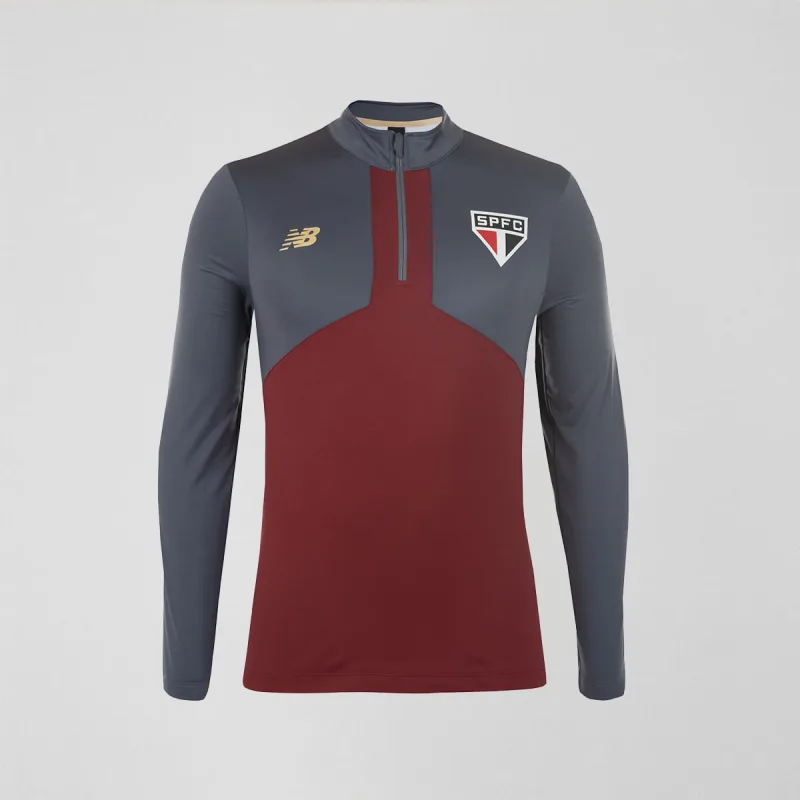 Blusa Manga Longa 1/2 Zíper Treino Spfc 2025 Masculina - New Balance