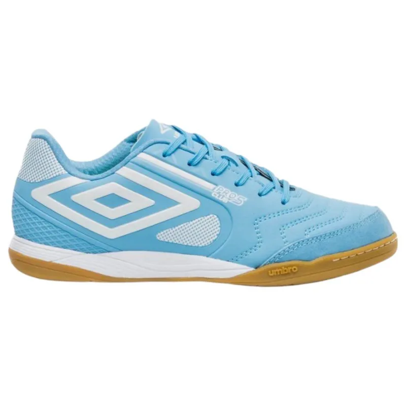 Chuteira Futsal N° 42 Umbro Pro 5 Bump Club Azul E Branco (MP)