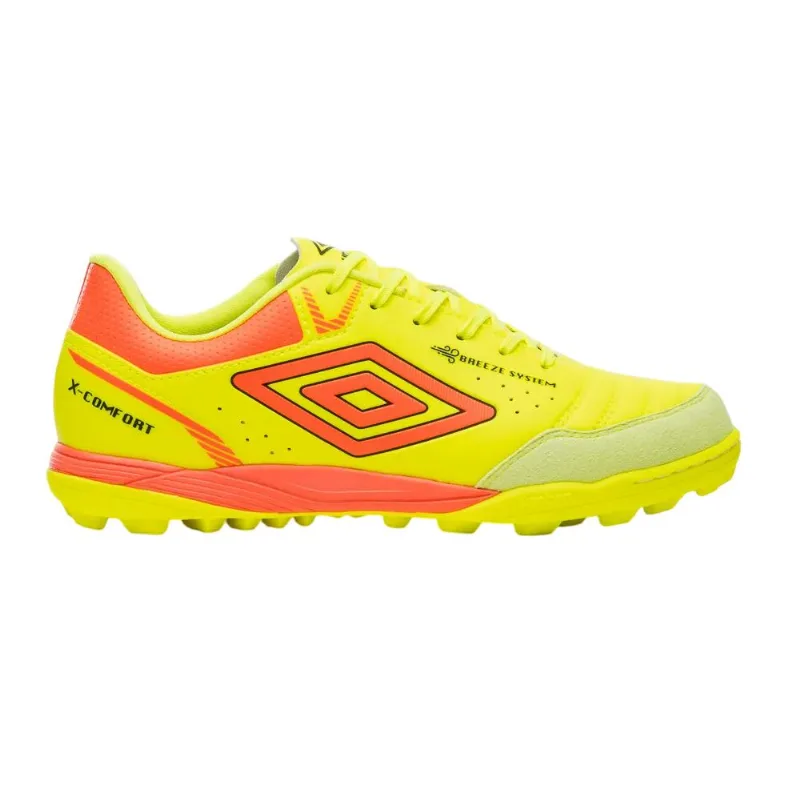 Chuteira Umbro Society X-comfort Lima/coral/preto 036