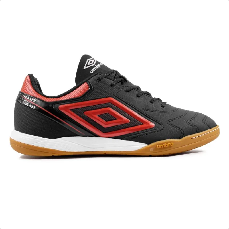 Chuteira Futsal Umbro Adamant Master Class Club Masculina 37 / Preto / Vermelho
