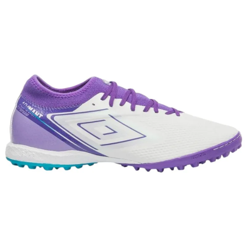 Chuteira Society N° 39 Umbro Adamant Top Speed Premier Branco E Roxo (MP)