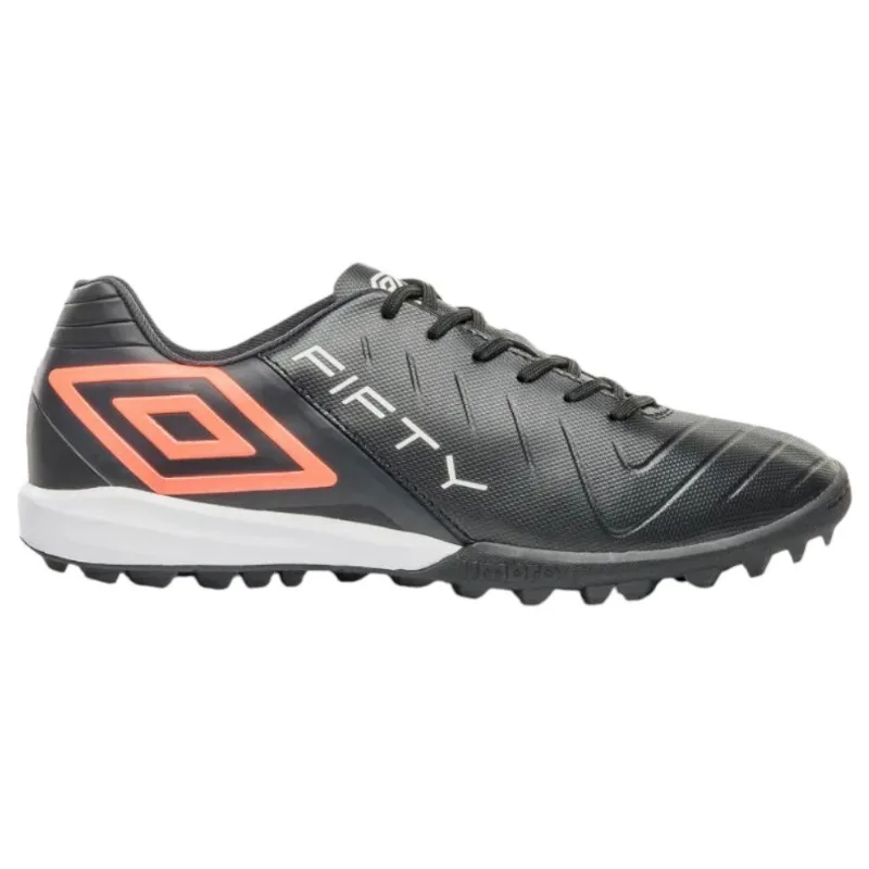 Chuteira Society N° 40 Umbro Fifty VI Preto Coral (MP)