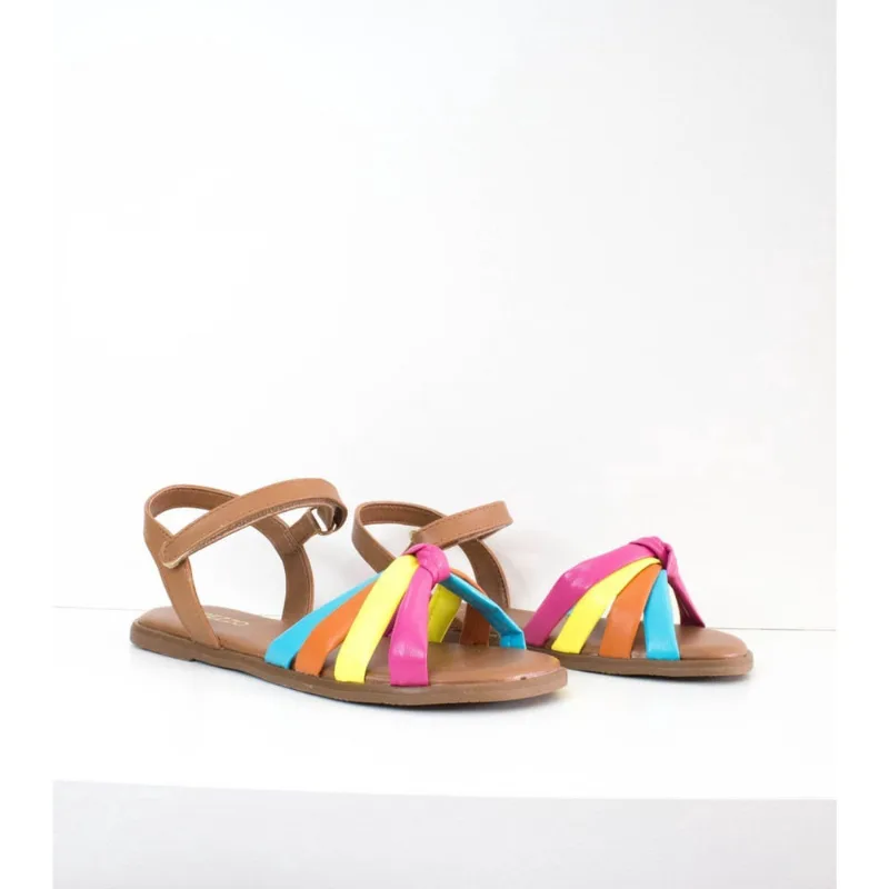 Sandália Rasteira Infantil Multicolorida Arezzo Bambini