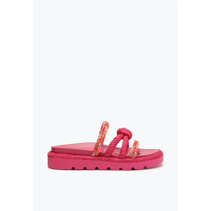 Sandália Papete Tratorada Mel Corda Rosa S 21538 0020 0002 Schutz