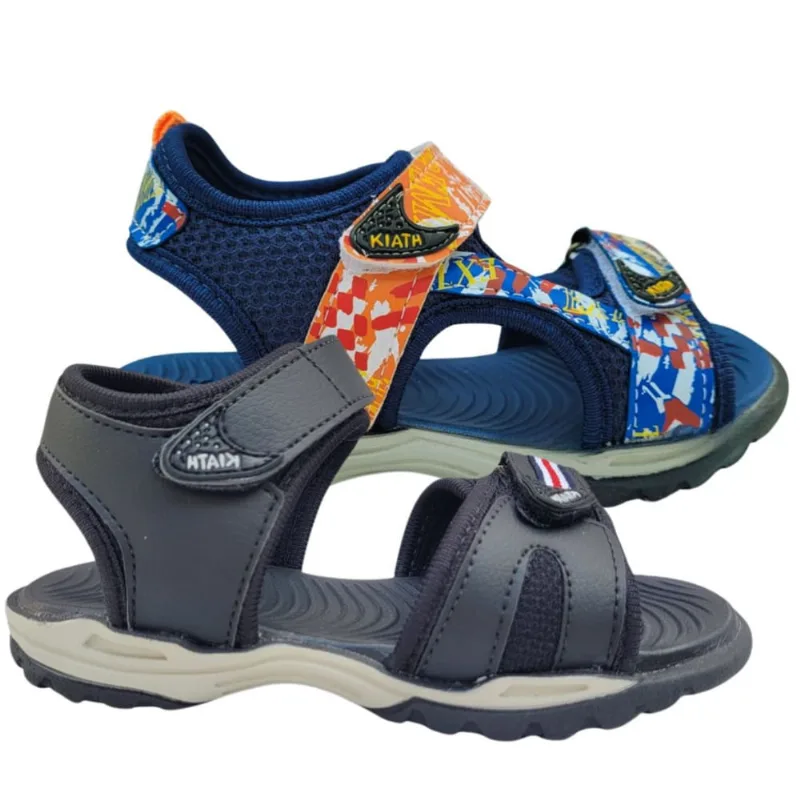 Kit 2 Pares Sandália Infantil Masculina Papete Menino Presente Escolar Verão Estiloso Shoes Kids