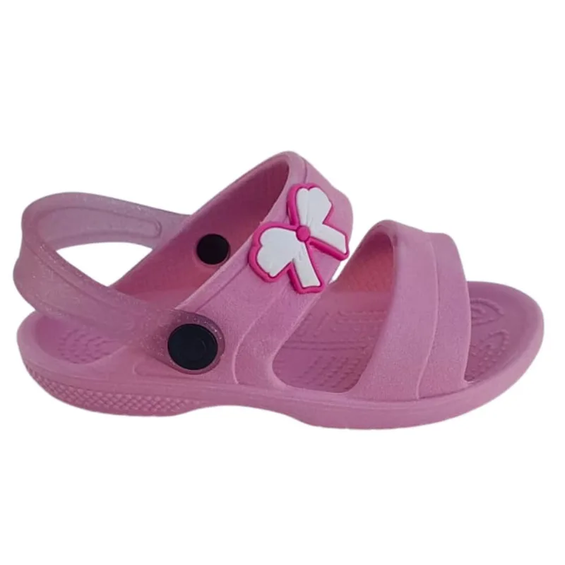 Sandália Feminina Infantil Papete Menina Chinelo Blogueirinha Babuche Escolar Laço Delicado Verão
