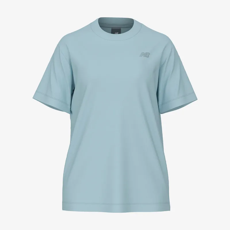 Camiseta Oversized Small Logo Feminina - New Balance - Confecção