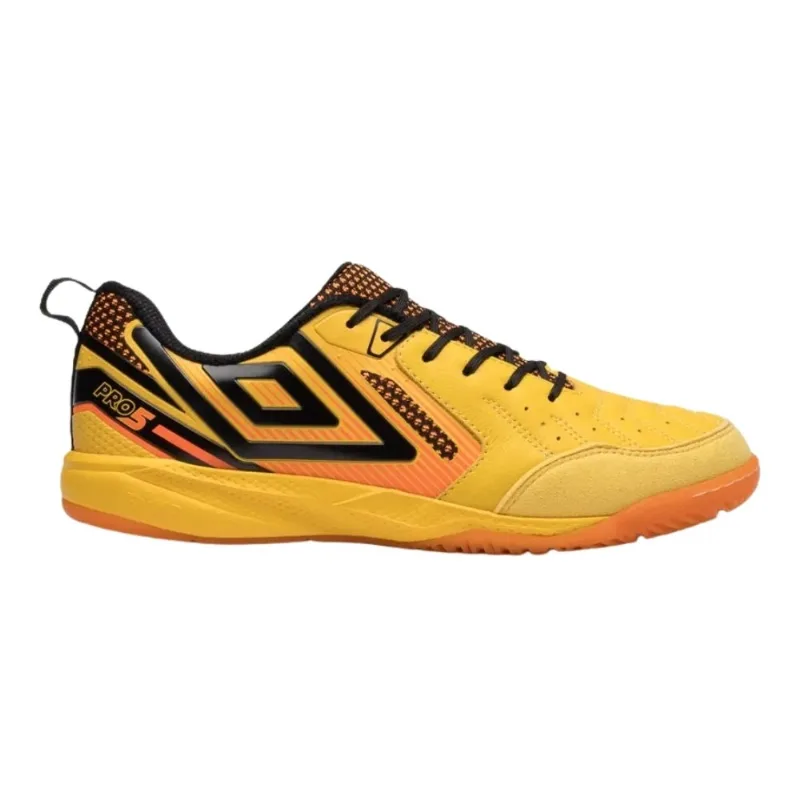Chuteira Futsal N°42 Umbro Pro 5 Bump Amarelo E Laranja (MP)