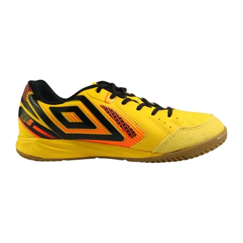 Chuteira Futsal N°38 Umbro Pro 5 Bump Club Amarelo E Laranja (MP)