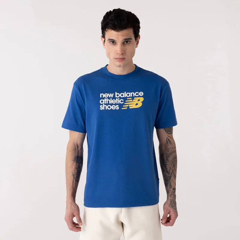 Camiseta Athletics Relaxed Premium Chest Logo Masculina - New Balance