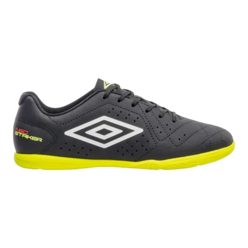 Chuteira Futsal N°42 Umbro Neo Striker Preto Limão (MP)
