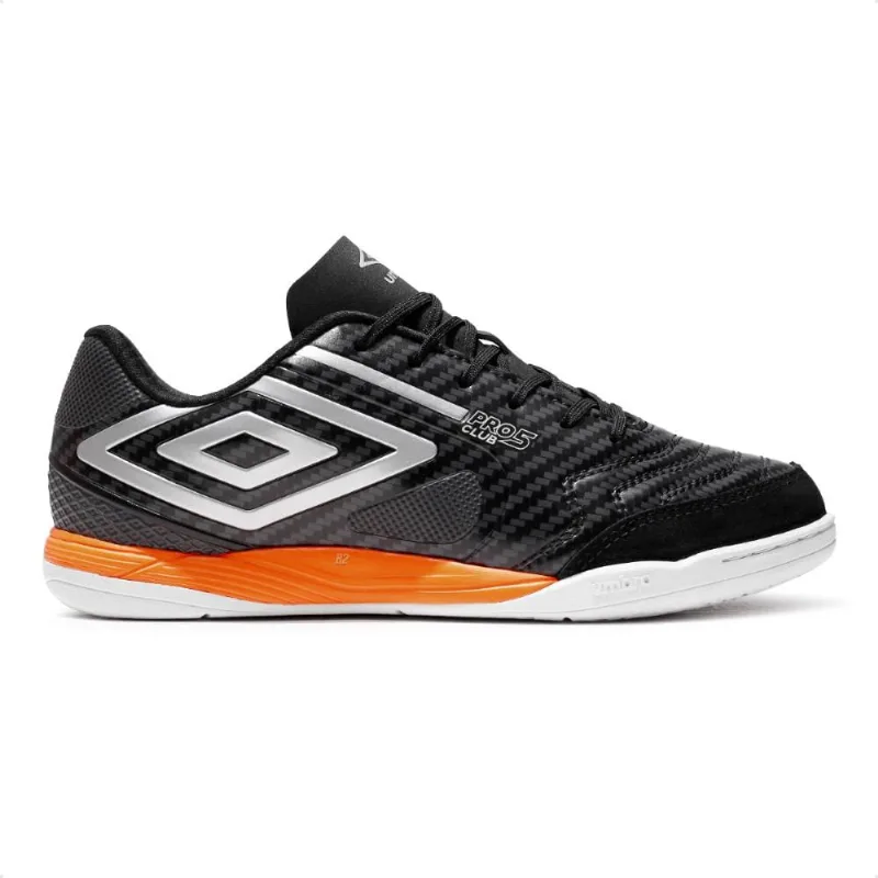 Chuteira Futsal Umbro Pro 5 Bump Club Masculina 37 / Preto / Prata