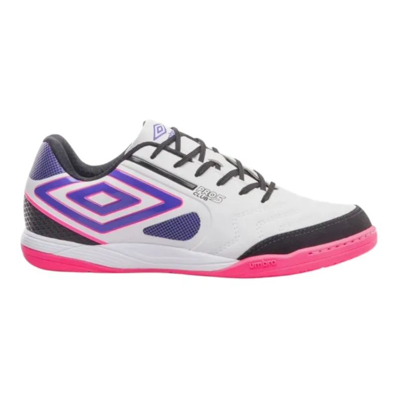 Chuteira Futsal N°38 Umbro Pro 5 Bump Club Branco (MP)