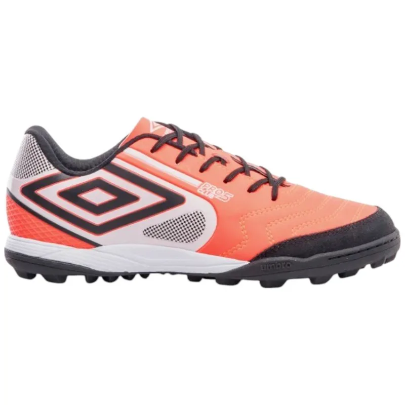 Chuteira Society N° 43 Umbro Pro 5 Bump Coral Branco Preto (MP)