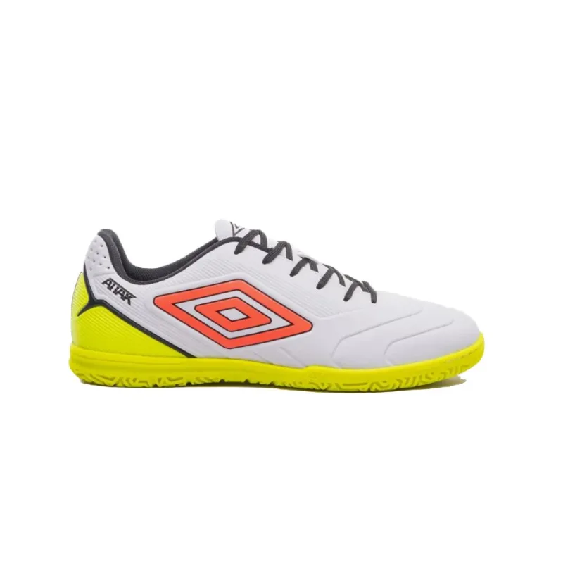 Chuteira Futsal N°40 Umbro Attak III Branco Coral (MP)