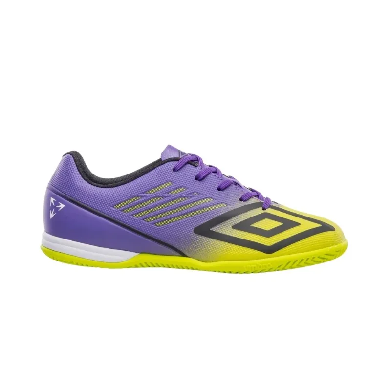 Chuteira Futsal N°42 Umbro Velocita Decimo Club Roxo Verde Preto (MP)