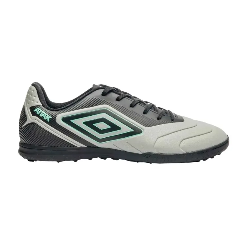 Chuteira Society Nº 39 Umbro Attak III Cinza E Verde (MP)