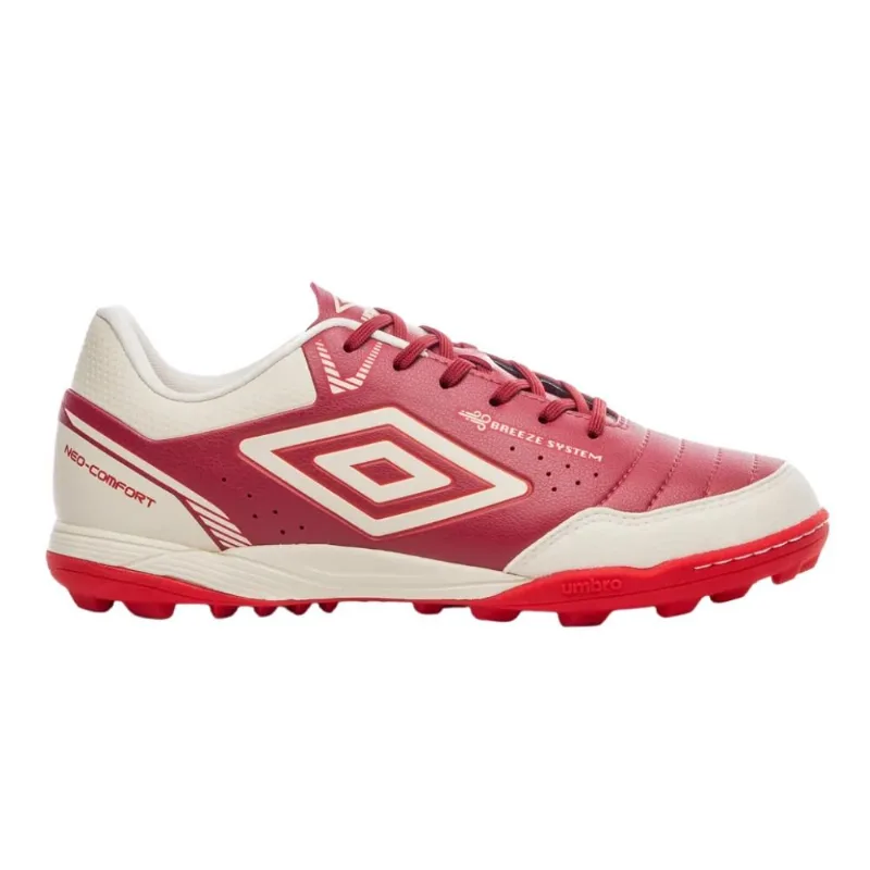 Chuteira Society N°41 Umbro Neo-Comfort Branco E Vermelho (MP)