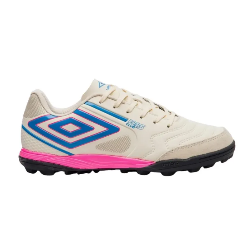 Chuteira Society N°41 Umbro Pro 5 Bump Club Azul E Rosa (MP)