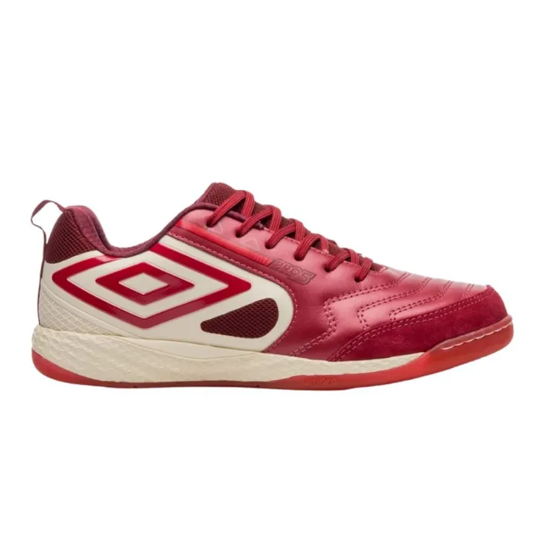 Chuteira Futsal N°42 Umbro Pro 5 Bump Vermelho E Branco (MP)