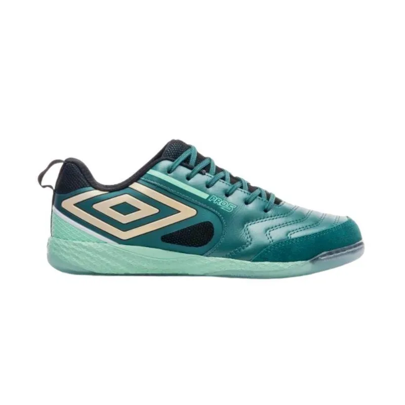 Chuteira Futsal N° 41 Umbro Pro 5 Bump Azul E Verde (MP)