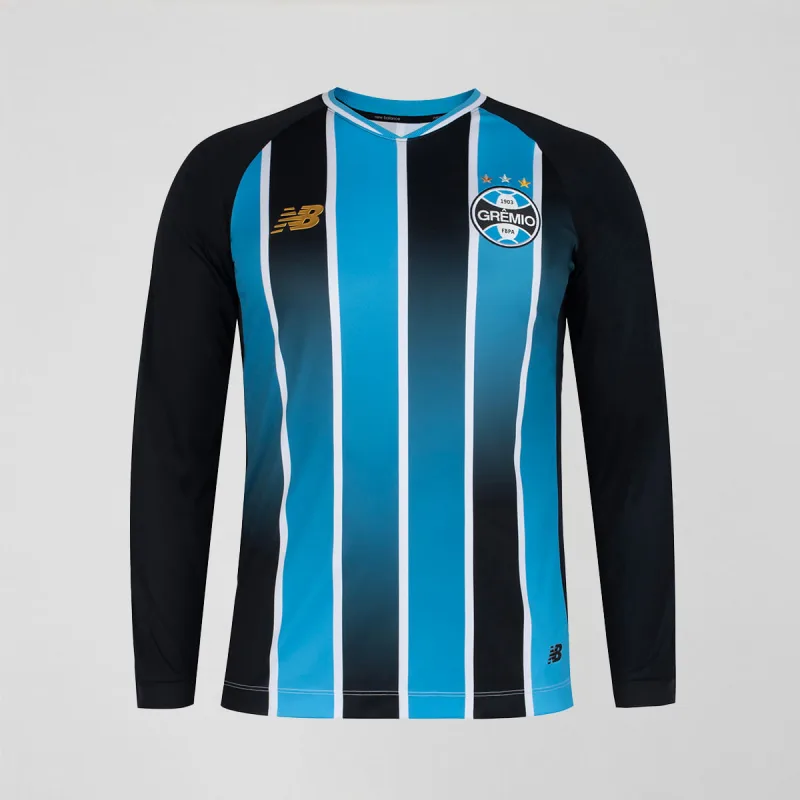 Camisa Manga Longa Home Grêmio 2026 Masculina - New Balance - Confecção