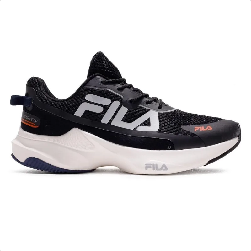 Tênis Esportivo Masc Fila Recovery Preto/Azul 1400813 38 / Preto