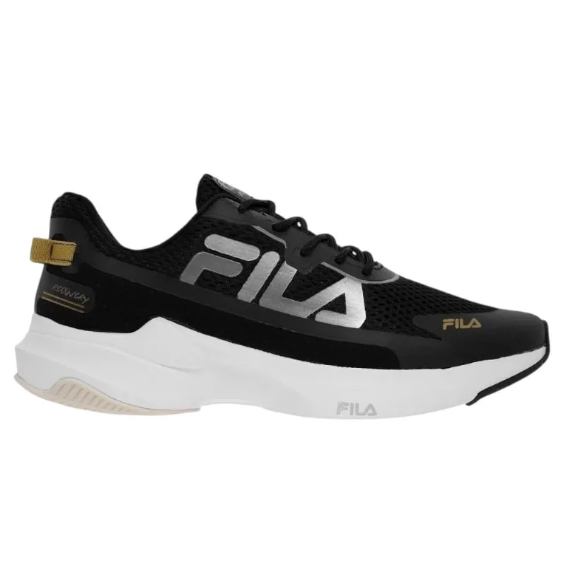 Tênis Esportivo Fem Fila Recovery Preto/Dourado 1400824 36 / Preto