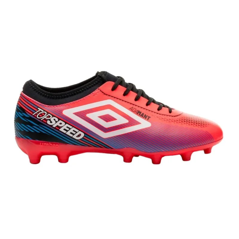 Chuteira Campo N°41 Umbro Top Speed League Rosa E Azul (MP)